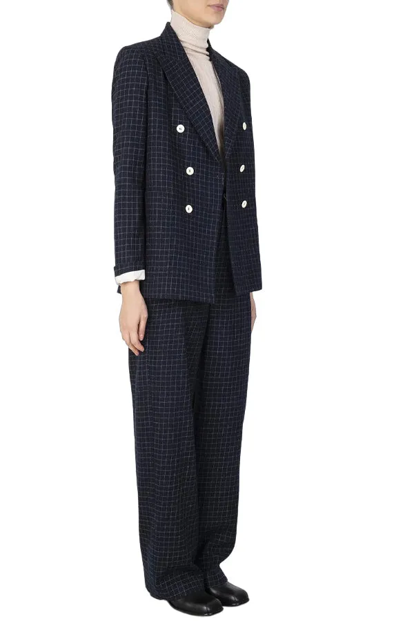 ----------PANTALONE WOOL CHECK DRITTO---------